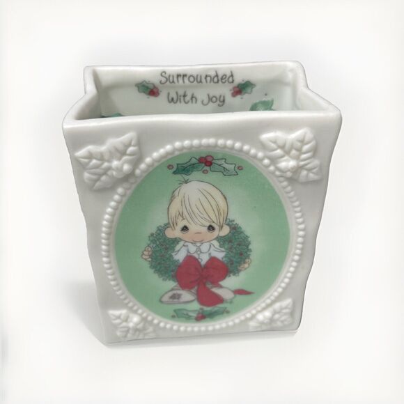Enesco Precious Moments Surrounded With Joy Porcelain Gift Bag Friendship 1994 - Picture 7 of 10
